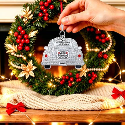 Newly Wed Gifts for Couples First Christmas Married Ornament 2026