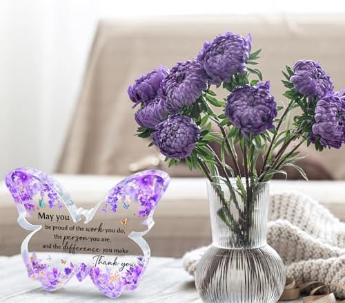 Appreciation Gifts for Women Thank You Plaque Butterfly Gifts for