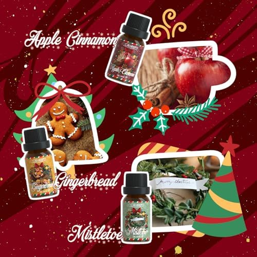 SALUBRITO Christmas Fragrance Oils Set, Winter Essential Oils for