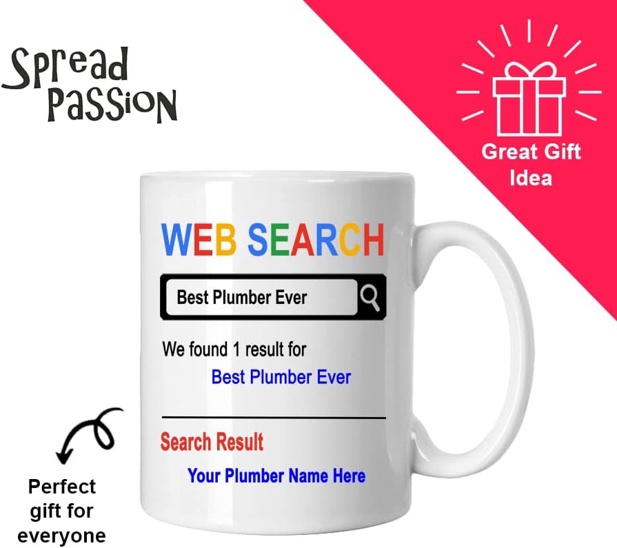SpreadPassion Personalized Mug, Best Plumber Ever, Gift for Plumber