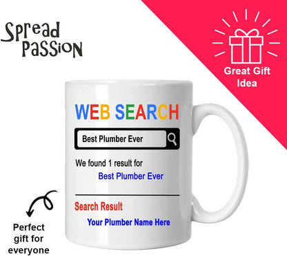 SpreadPassion Personalized Mug, Best Plumber Ever, Gift for Plumber