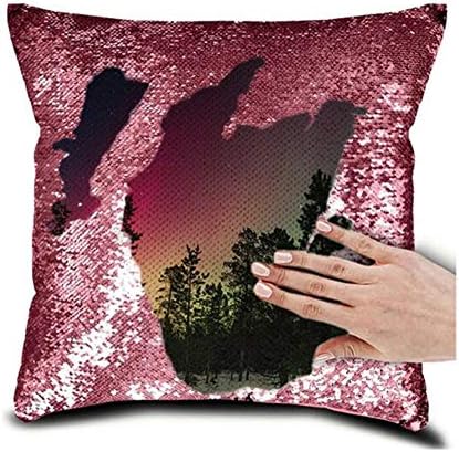 Family Photo Sequin Cushion Cover Custom Image Reversible Sequin