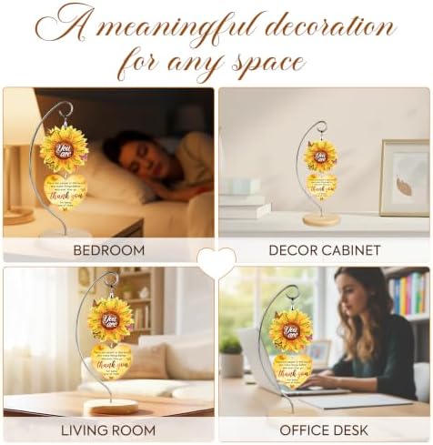 Sunflower Gifts for Women - Christian Inspirational Desk Decor, You