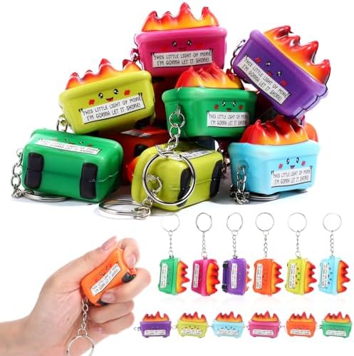 12 Pcs Dumpster Emotional Support Keychain for Adults Funny Xmas