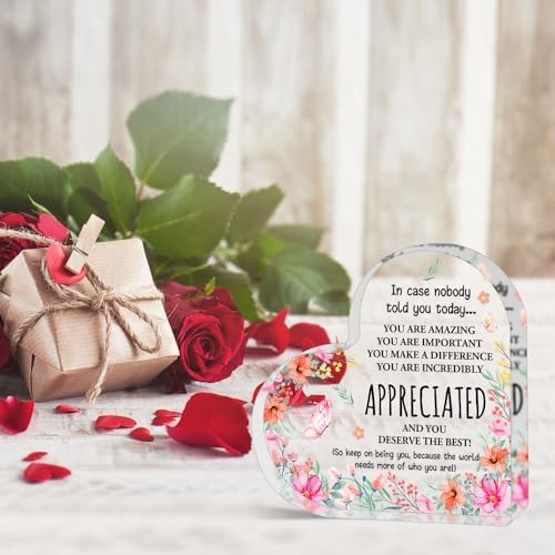 Appreciation Gifts for Women, Thank You Gifts, Affirmations Heart