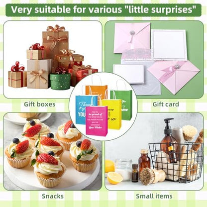100 Pcs Employee Appreciation Gift Bags Bulk - Include 50 Paper Bags