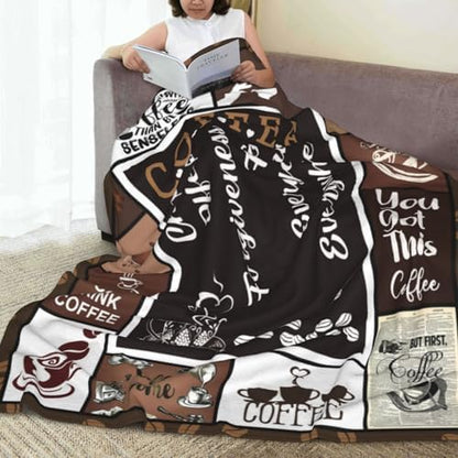 Coffee Blanket Coffee Throw Blanket Soft Fleece Flannel Bedding Gifts