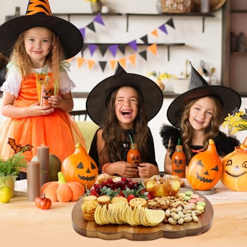 Halloween Pumpkin Kitchen Decor Wood Charcuterie Cutting Board Fall