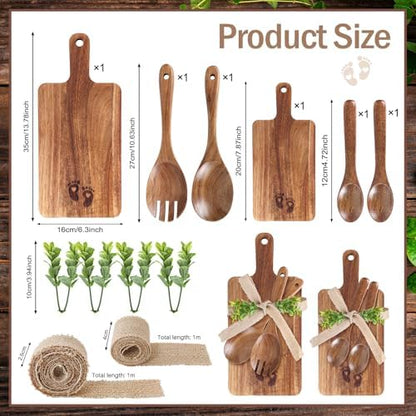 Housewarming Gift Set New Home Gifts for Friends Acacia Wooden Kitchen