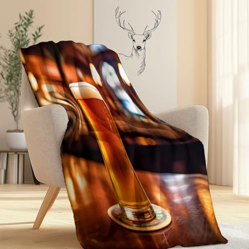 Brown Throw Blanket King Size 90" X 90", Super Soft and Warm Fleece