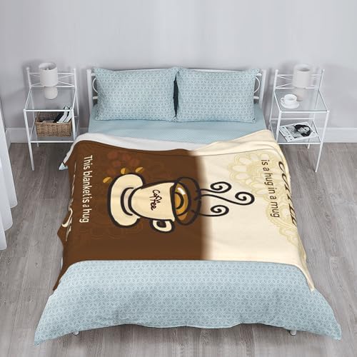 Coffee Lover Gifts, Gifts for Coffee Lovers, Cafe Gift Blanket 50"X60"