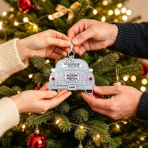 Newly Wed Gifts for Couples First Christmas Married Ornament 2026