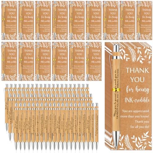 ReliThick 50 Sets Employee Appreciation Gifts Thank You Ballpoint Pen