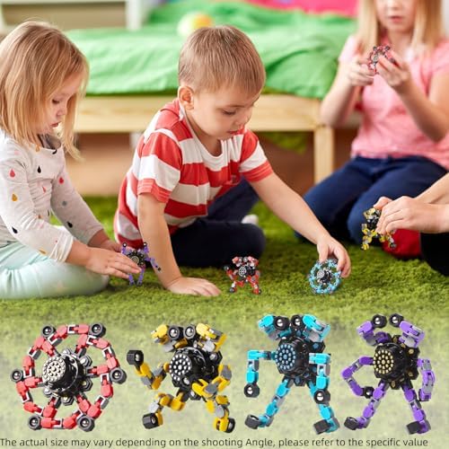 Gokeey Transformable Fidget Spinners Toys 4 Pcs for Kids and Adults