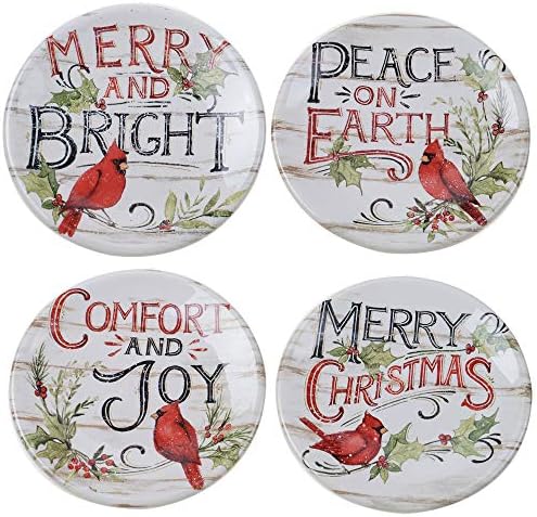 Certified International Evergreen Christmas 6-Inch Canape & Luncheon