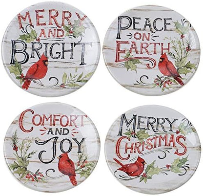 Certified International Evergreen Christmas 6-Inch Canape & Luncheon