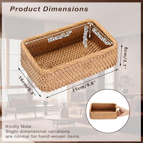 BTSKY Small Remote Basket for Coffee Table Entryway Living Room