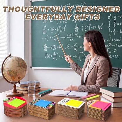 36 Pcs Wood Sticky Note Holder Pencil Set, Christmas Teachers Gifts