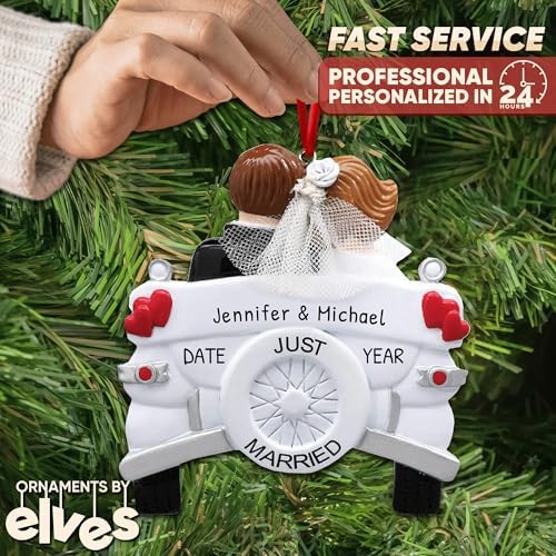 Personalized Our First Christmas Married Ornament 2026, Just Married