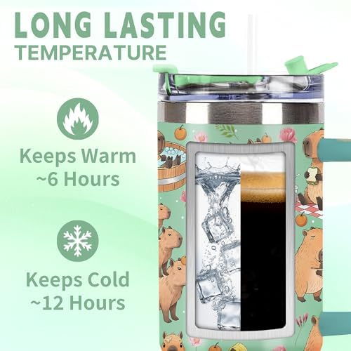 Capybara Gifts for Women Men, Capybara Tumbler Travel Mug Cup
