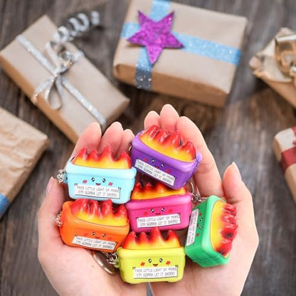 12 Pcs Dumpster Emotional Support Keychain for Adults Funny Xmas