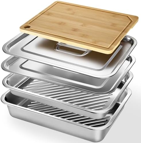 5-in-1 Grill Food Prep BBQ Meat Tray Container and Carry System