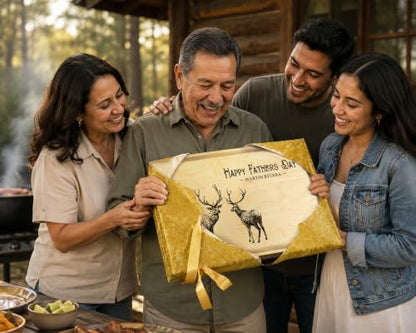 Personalized Rustic Elk Cutting Board, Custom Engraved with Names &
