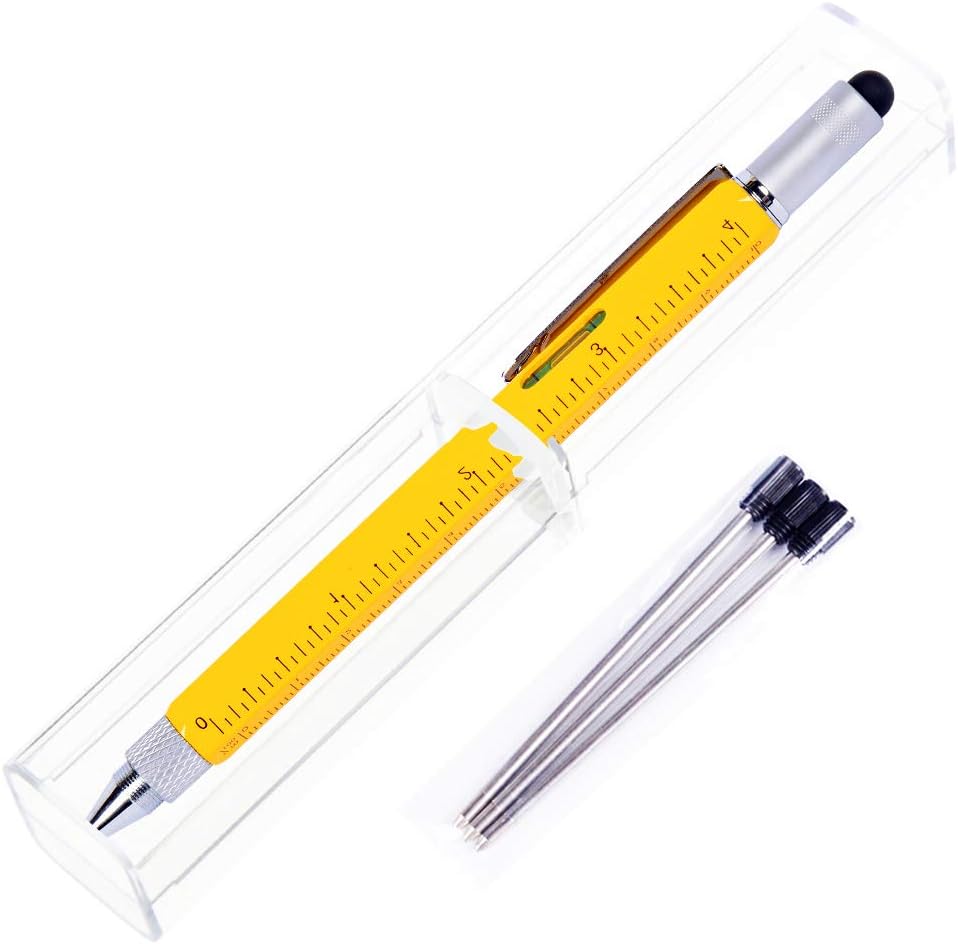 Gifts for Men, Hongred 6 in 1 Multitool Pen, Stocking Stuffers for Mens Gift for Him Husband, Father's Day for dad, Birthday for Men, Tools Cool Gadgets, Office Gift