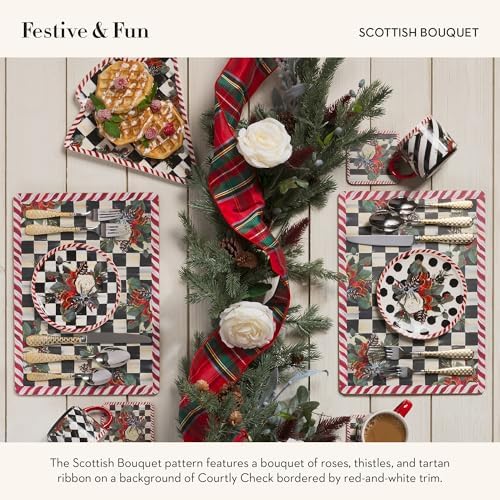 MACKENZIE-CHILDS Ceramic Cookie Plate, Christmas Candy and Cookie