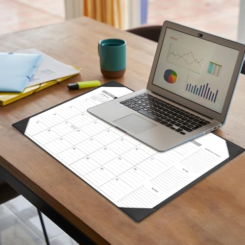 Desk Calendar 2026-2027 with Desk Mat – 22" x 17" Large Desk Pad