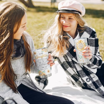 Muilzon Daughter Gift from Mom/Dad Tumblers 20oz - Gifts for Daughter