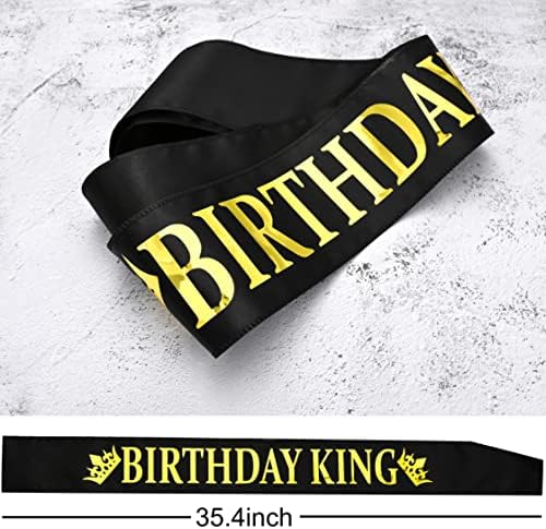 NA King Crown and Birthday Sash, Prom Decoration Gifts for Men