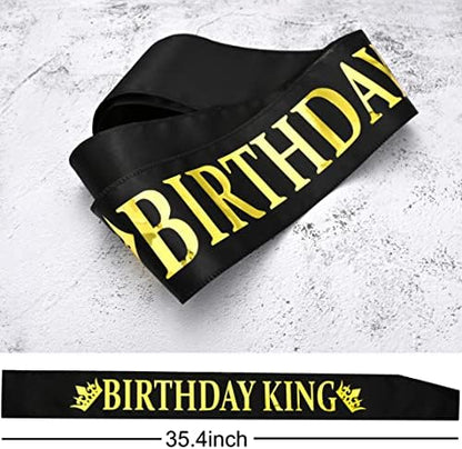 NA King Crown and Birthday Sash, Prom Decoration Gifts for Men