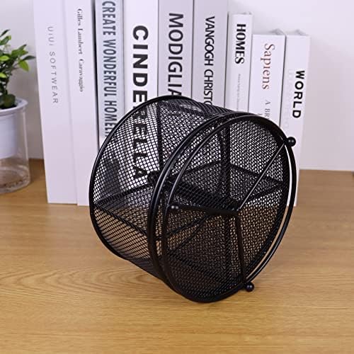 Pen Holder for Desk, 360 Rotating Mesh Pencil Organizer Marker Storage