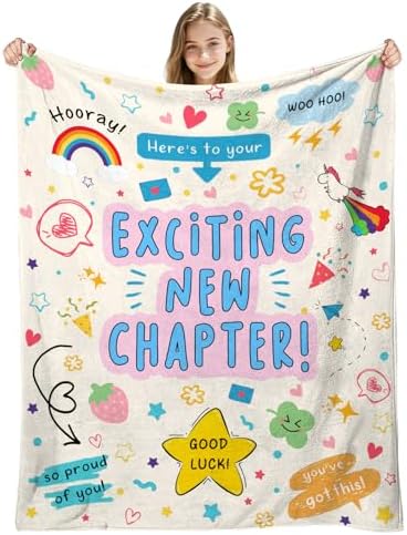New Beginnings Gifts for Women, Inspirational Goodbye Gift Blanket