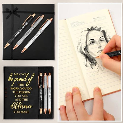 Resurhang 5 Pcs Employee Appreciation Gift Journal Notebook Black