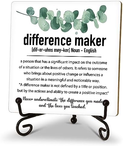 Difference Maker Definition Desk Decor, Thank You Gifts For Women Men