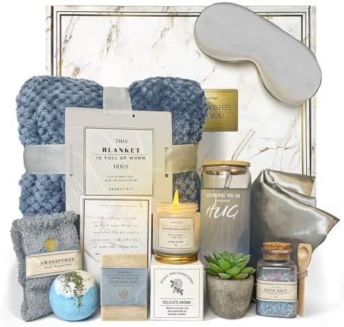 AHAGIFTREE Get Well Soon Gift Baskets For Women,12PC Get Well Gifts