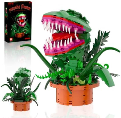 Flower Plant Botanical Building Set, Flowers with Openable Mouth Toy