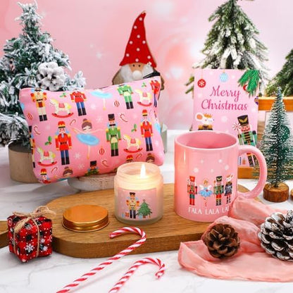 Geyoga 10 Pcs Pink Nutcracker Ballet Gifts Set Blanket Mug Socks