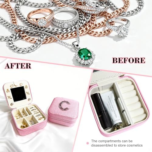 Mothers Day Gift Travel Jewelry Case for Women, Large Jewelry
