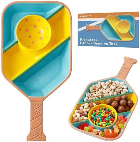 Pickleball Paddle Snack Tray - Cool Pickleballs Serving Tray for Snack