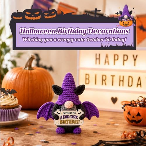 Halloween Birthday Gifts for Women Boo Basket Stuffer Crochet Bat