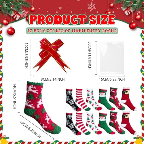 12 Set Christmas Thanksgiving Bulk Gifts Funny Cupcake Fuzzy Socks