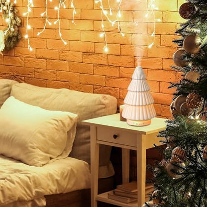 Rossesay Christmas Essential Oil Diffuser, Ceramic Christmas Tree