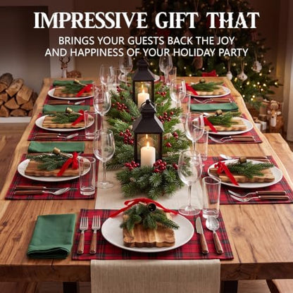 12 Set Christmas Cutting Board Gifts Bulk,Scalloped Rectangular