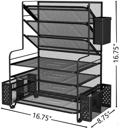 Simple Trending 7 Tier Desk File Organizer, Letter Tray Paper