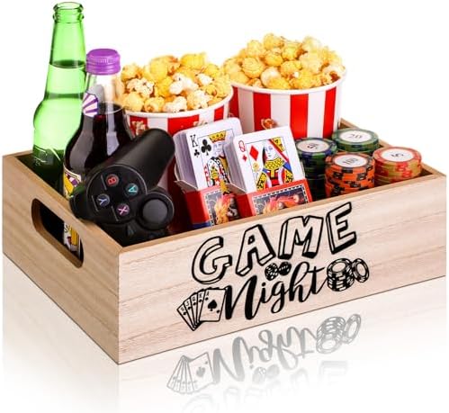 GlikCeil Movie Night Supplies Snack Trays with Handles, Game Night