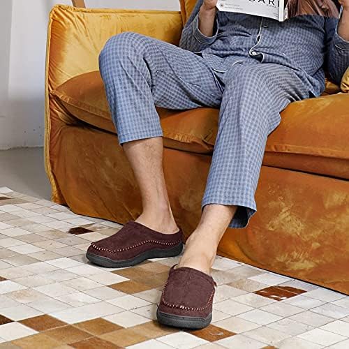 Zigzagger Men's Slip On Moccasin Slippers Indoor Outdoor