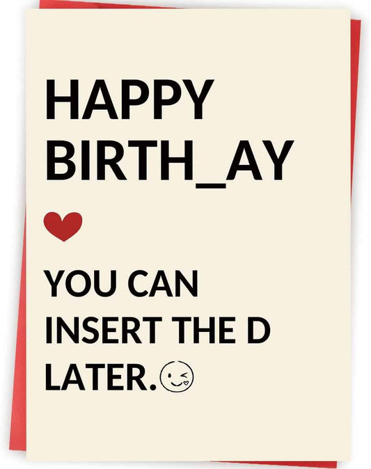 Funny Birthday Card Gift for Men, Husband, Boyfriend | Humorous Gift for Him Husband Adult Men's Birthday Ideas Celebration, Premium Cardstock With Envelope